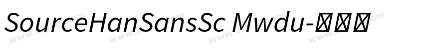 SourceHanSansSc Mwdu字体转换